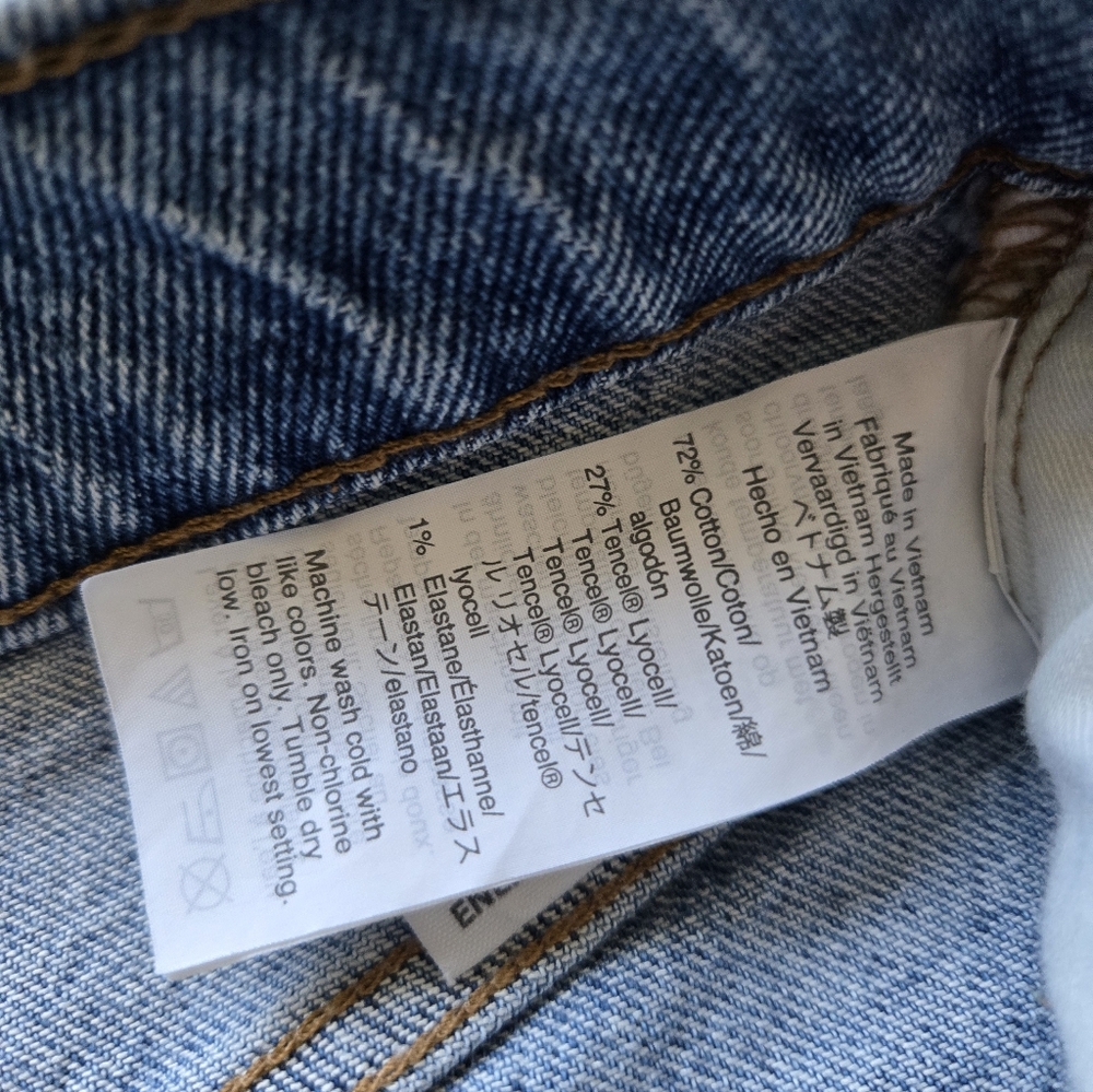 Madewell High Rise Denim Mid Length Shorts Womens 27 Blue - Picture 4 of 10